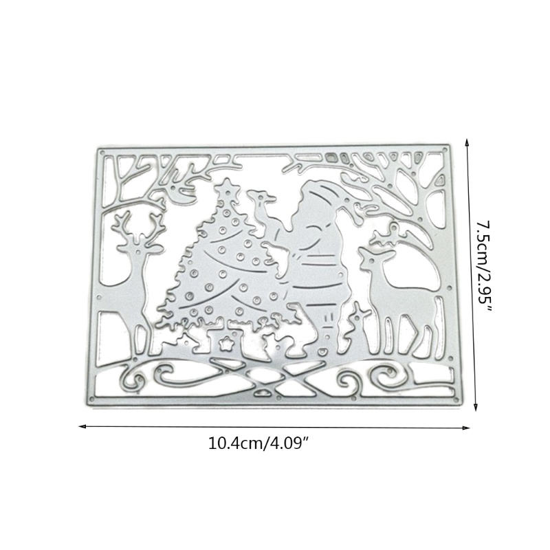 Cetakan Stensil Cutting Dies Motif Elemen Natal Bahan Metal Untuk Scrapbook / Craft DIY