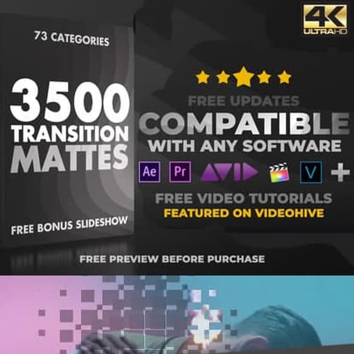 PLUGIN 3500 ULTIMATE TRANSITION MATTES PACK - TRANSISI  AFTER EFFECT PREMIERE PRO AVID FINAL CUT