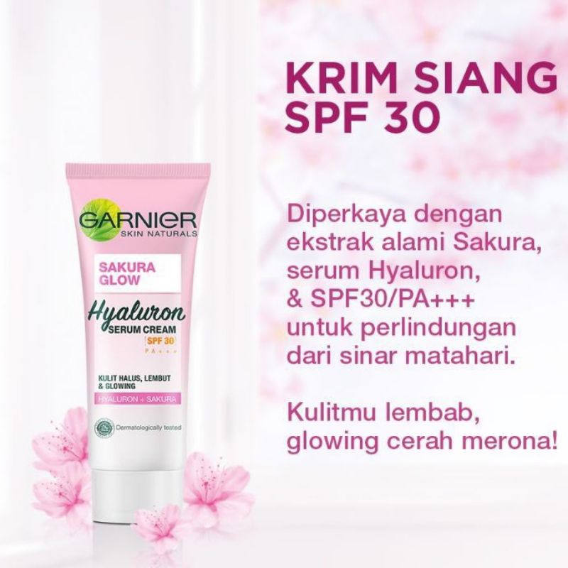 GARNIER Sakura Glow hayaluron  Serum Cream 20ml