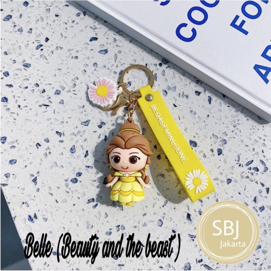 Gantungan kunci princess / keychain princess Cinderella Snow white Rapunzel Little mermaid Belle