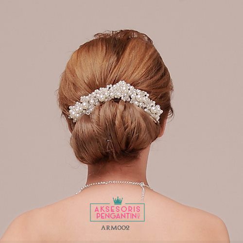 [BISA COD] AKSESORIS SANGGUL HIASAN RAMBUT HEADPIECE PENGANTIN HAIRBAND ARM002