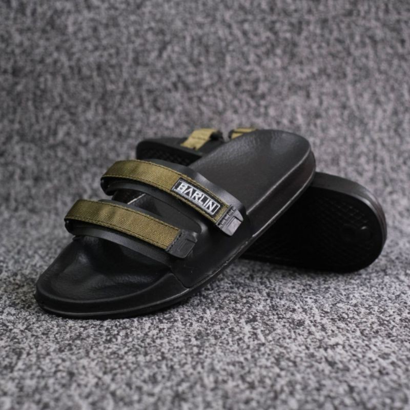 Sandal Pria Terbaru - Barlin Slide 01 | Sandal Slide Pria Original Ringan Elegan Gaya  Trendy