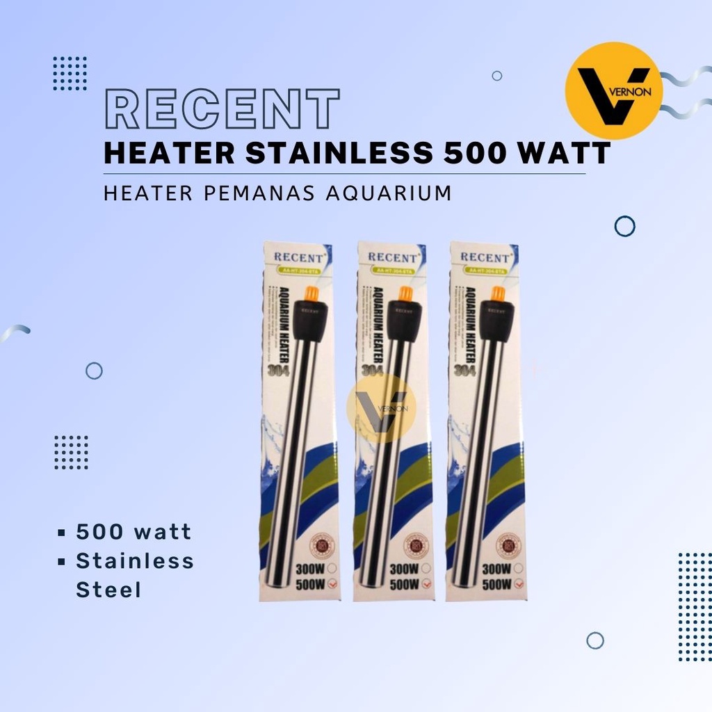Recent AA HT 304 500 Watt STA Heater Aquarium Stainless 500 Watt