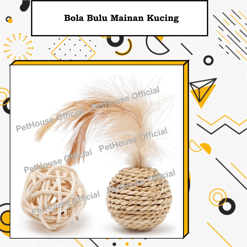 Bola Bulu Mainan Kucing/Bola Bulu Penggoda Kucing