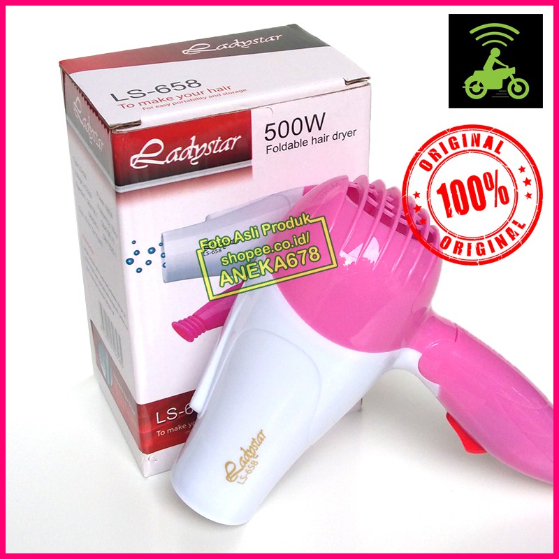 LADYSTAR LS-658 HAIR DRYER FOLDABLE HAIRDRYER LS658 PENGERING RAMBUT