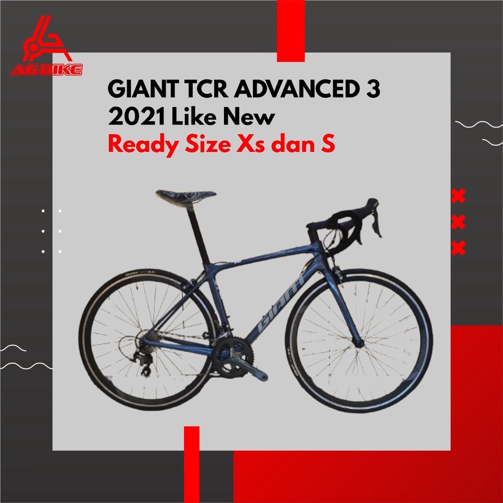 Roadbike Giant TCR ADV 3 Adanced 2021 Size XS Groupset Shimano Tiagra 2 x 10 speed RB sepeda balap