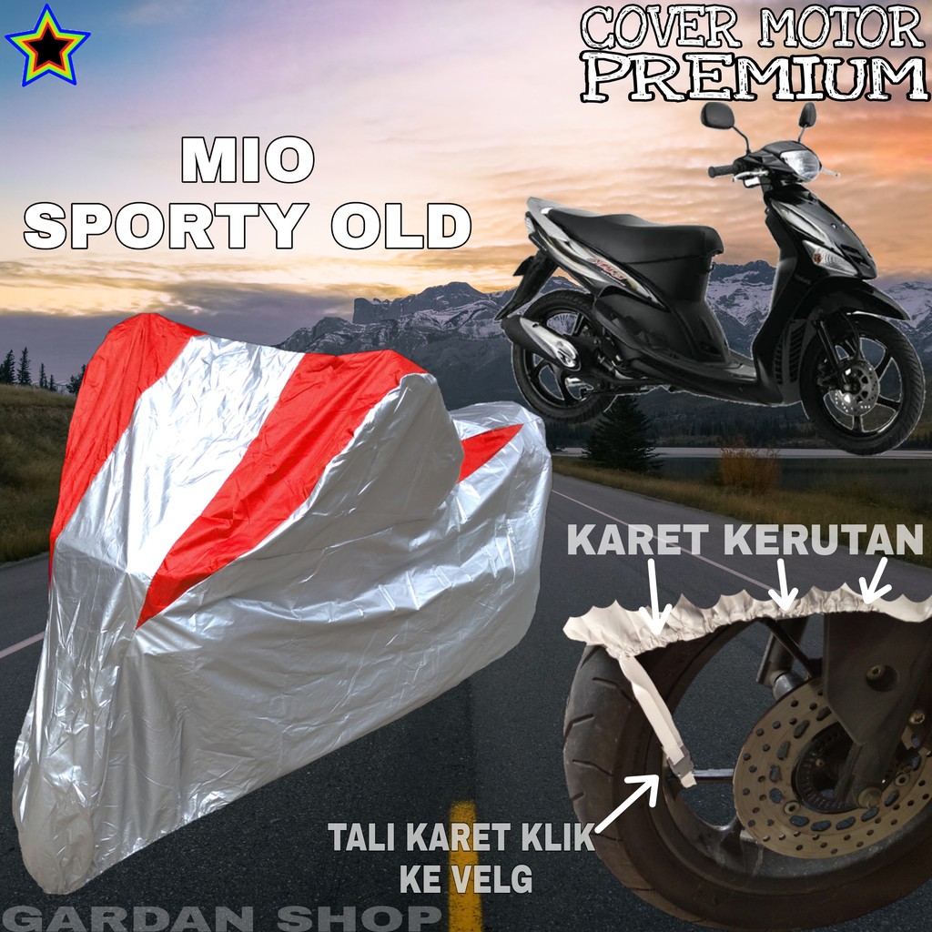 Sarung Motor MIO SPORTY OLD Silver MERAH Body Cover Penutup Motor Mio Sporty Old PREMIUM