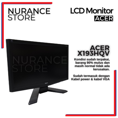 LCD MONITOR ACER X193HQV