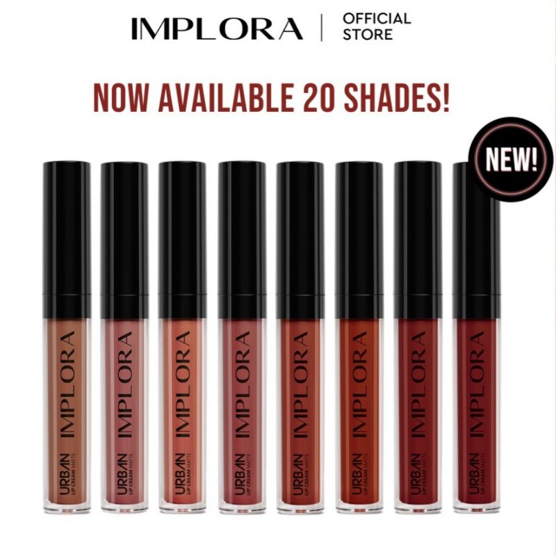 [Per Batang] Implora Urban Lipcream Matte Original BPOM