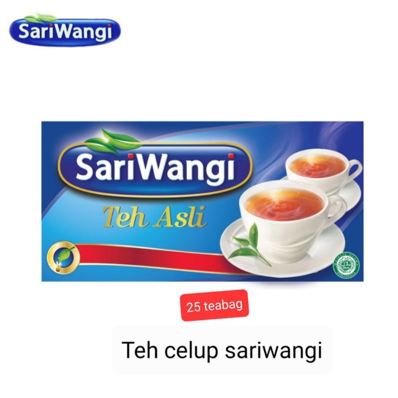 Teh Celup Sariwangi /teh cap botol 1 pack isi 25 teabag
