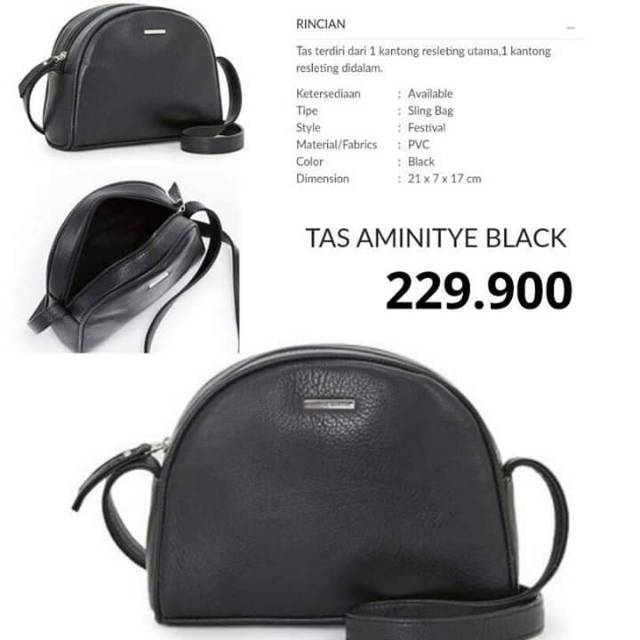 Tas aminitye black sophie