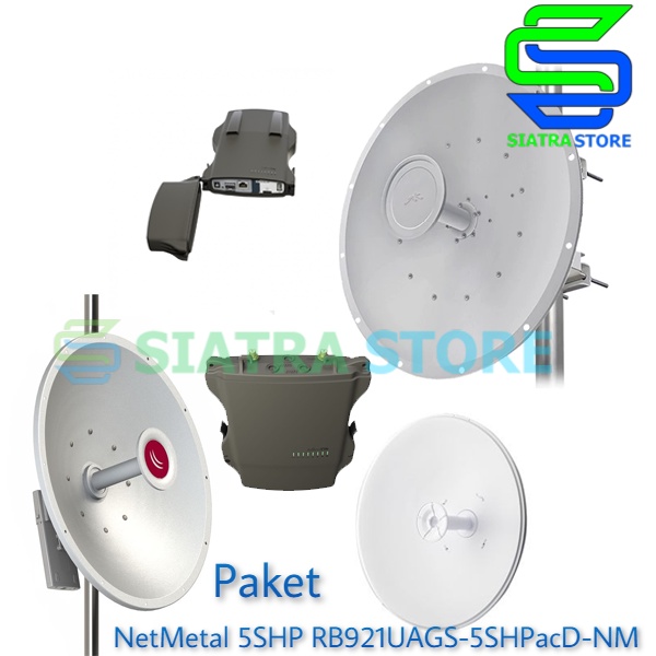 Paket NetMetal 5SHP RB921UAGS-5SHPacD-NM + Antena Dish