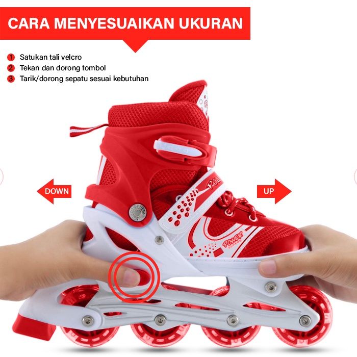 Sepatu Roda Inline Skate / BAJAJ FREE KUNCI