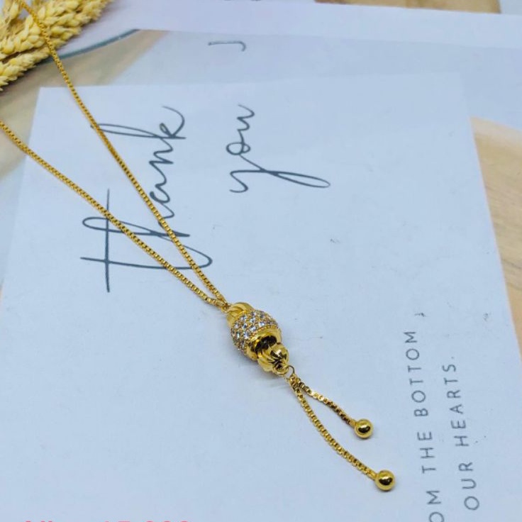 kalung koye bola rumbai perhiasan wanita gold cantik