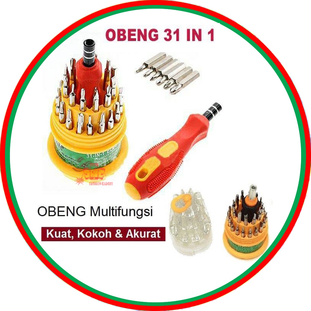 Obeng Reparasi 31in1 Obeng Set Magnetic 31 in 1 Obeng Service Komputer Laptop Elektronik Multifungsi