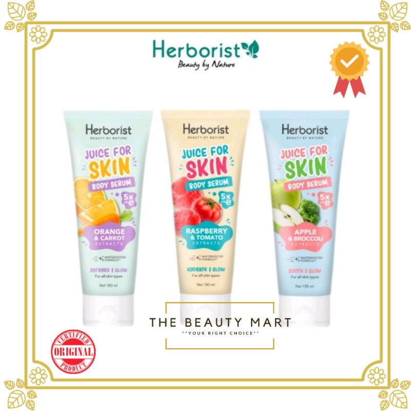 Herborist Body Serum 180gr | Orange Carrot | Apple Broccoli | Raspberry Tomato