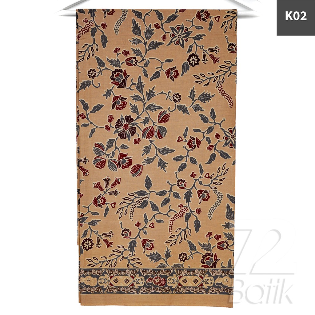 KAIN BATIK PREMIUM Bahan Katun Motif Kembang Taman Warna Hitam Ireng Black 725563 Cap 72 Jarik Jarit Samping Kebat Panjang Batik Katun Modern Premium Bahan Seragam Batik Pernikahan Kantor Keluarga Murah Kamen Jadi Batik Bali Lembaran