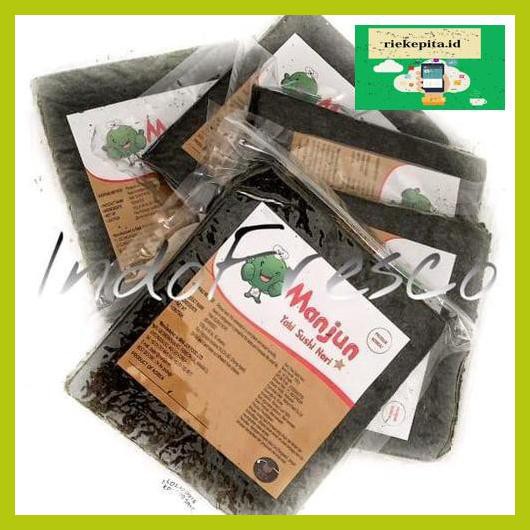 

5Yer67R- Manjun Yaki Sushi Nori- Dried Seaweed- Rumput Laut Sushi 50Pc T7Rty67-