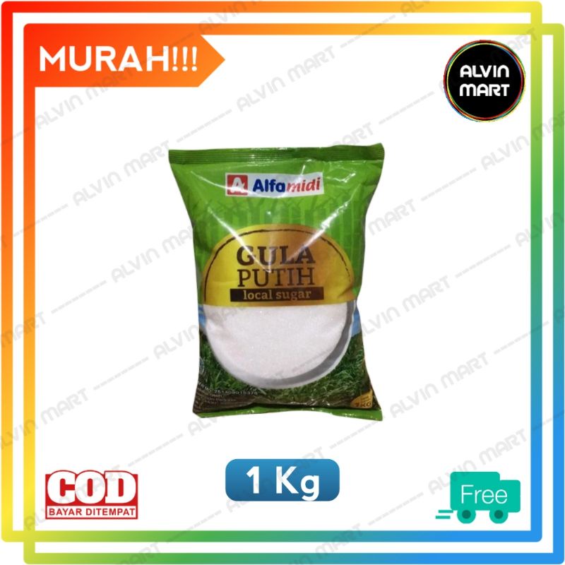 

MURAH!!! Gula Pasir Alfamidi/Alfamart, Gula Kristal Putih 1Kg