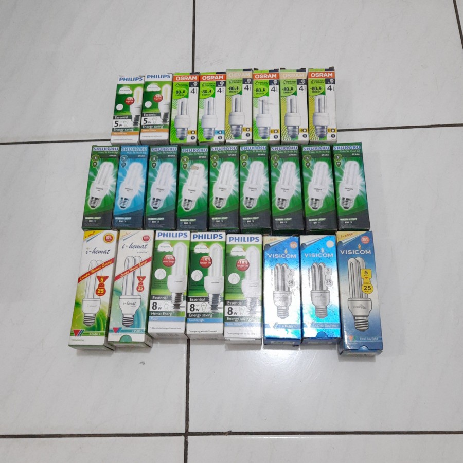 Philips Shukaku Osram Visicom 5 - 8 watt/Lampu Essensial/Duluxstar