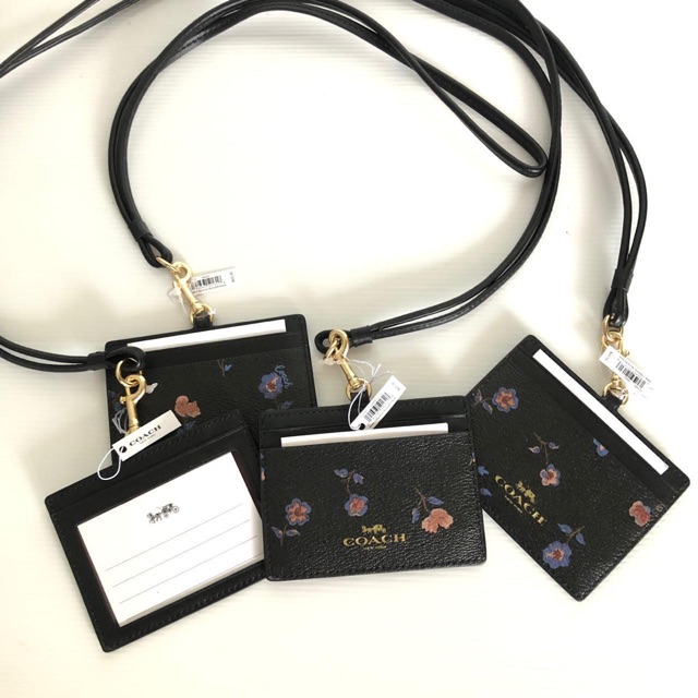 

Tag id coach lanyard floral black