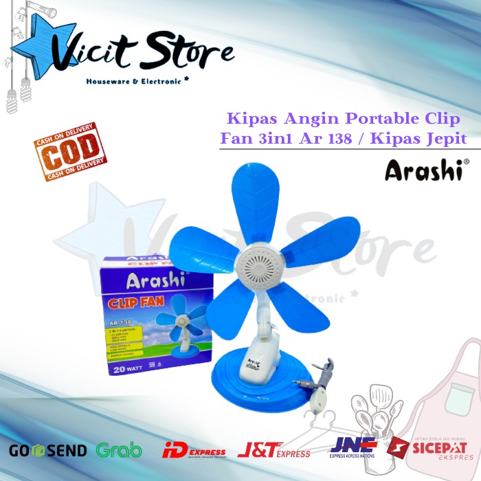 Kipas Angin Clipper Fan 20watt TFC 3in1 Portable