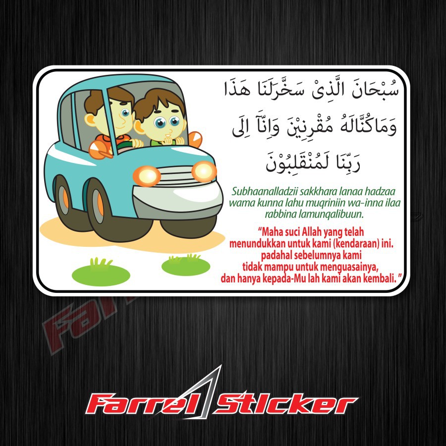 Stiker sticker DOA NAIK KENDARAAN