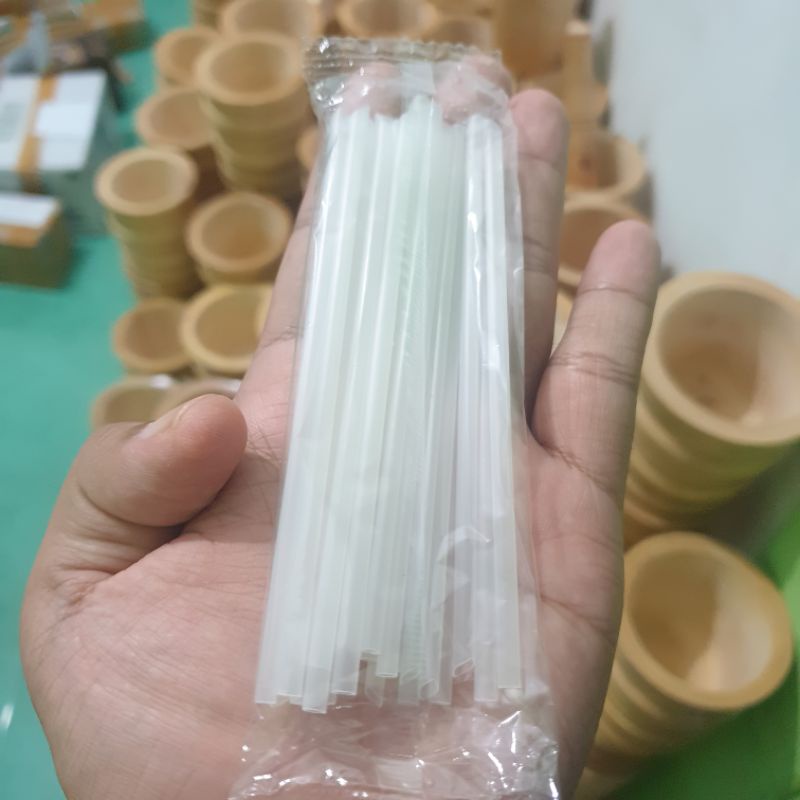SEDOTAN PLASTIK Bungkus (ISI 30 pcs) Sedotan AQUA Gelas Cup Sedotan Plastik Besar