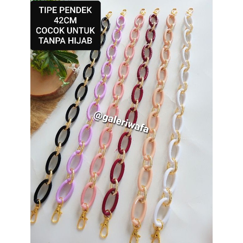 kalung strap masker ala ayu tingting/tali rantai masker artis korea viral