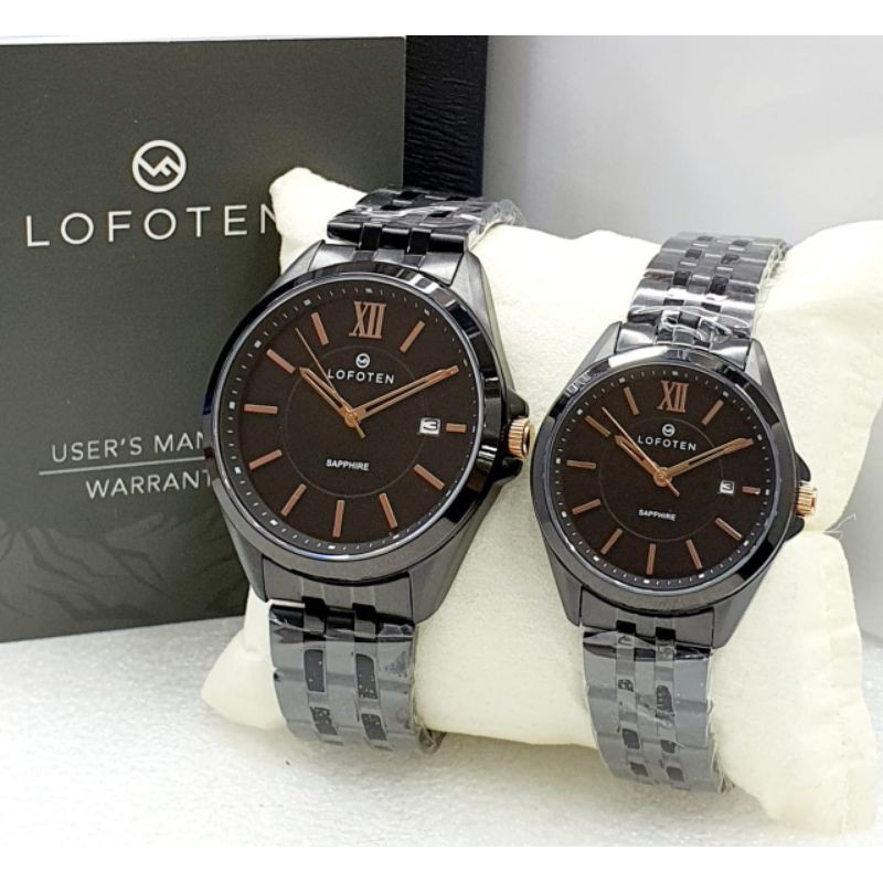 JAM TANGAN COUPLE LOFOTEN 8102 STAINLESS ORIGINAL