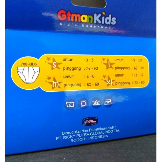 Celana Dalam Anak GTMAN 708 KIDS ISI 3 PCS