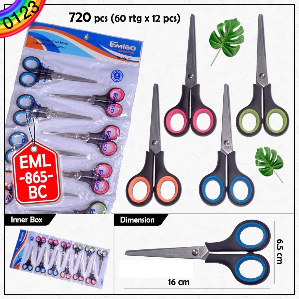 

[1 Pcs] Gunting Rentengan Murah Kecil Sedang Besar / Scissor Emigo Emidio Rentengan Murah