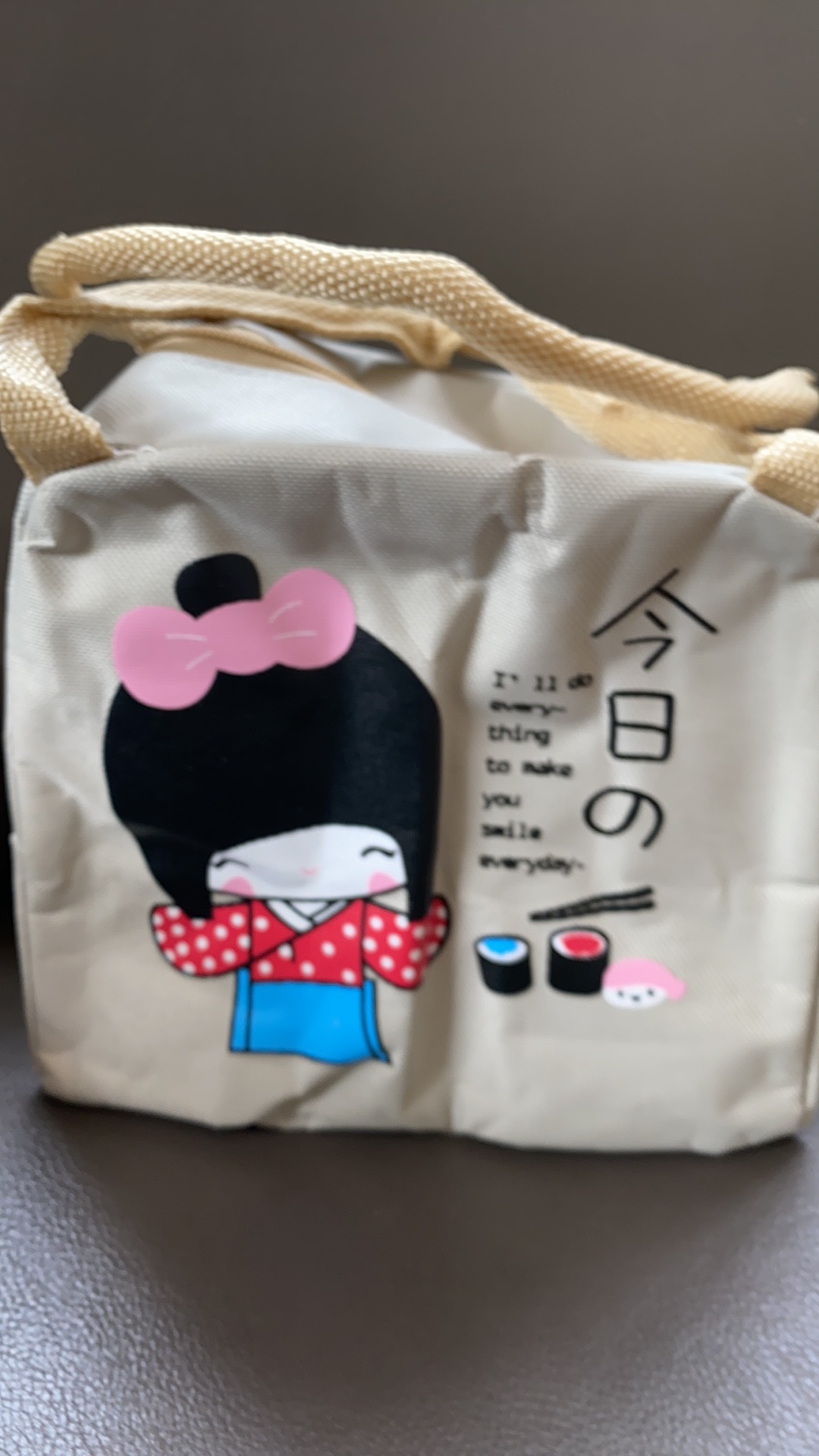 Lunch Bag Cooler Bag Japanese Girl / Iconic Insulated Lunch / Picnic Bag