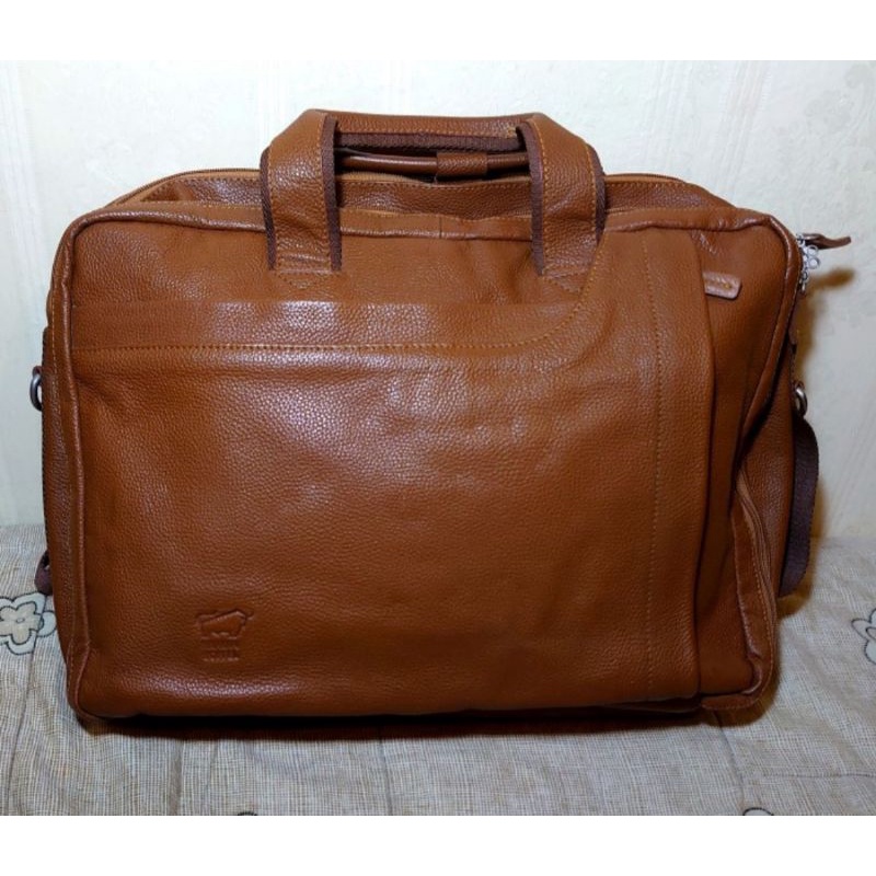 Tas / Bag Kulit Asli Authentic Leather Braun Buffel