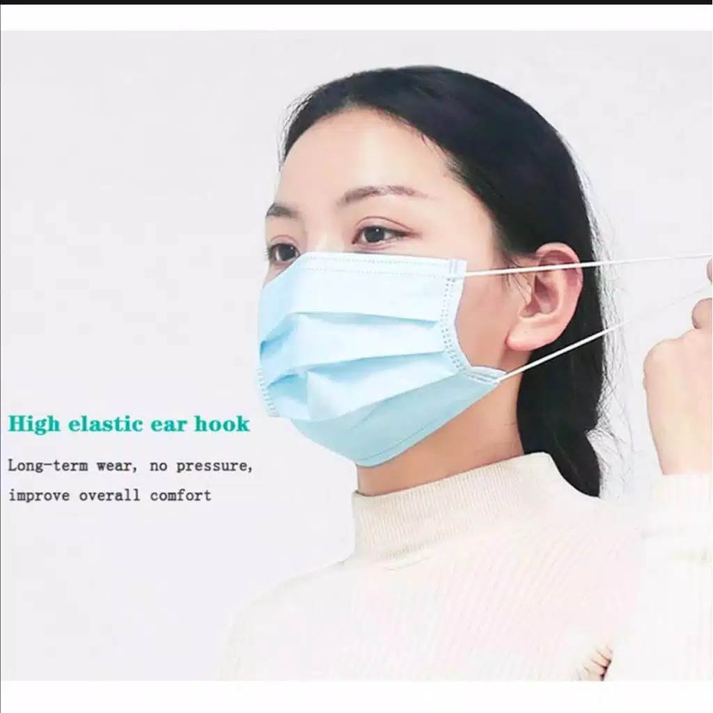 (COD) Disposable Protective Mask 3 PLY / Masker Earloop Pelindung Debu Anti Polusi MALLSHOPPING