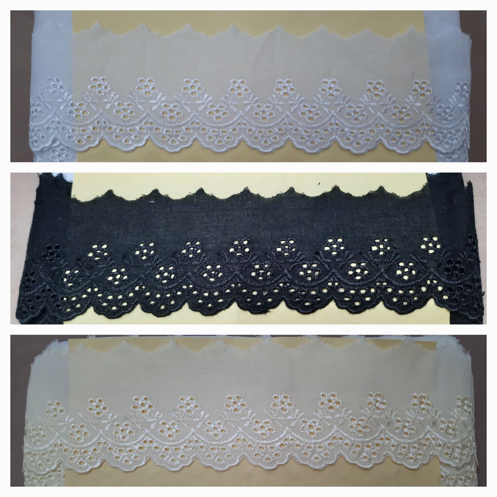 Renda Kain Bordir katun 7451 - 15 yds
