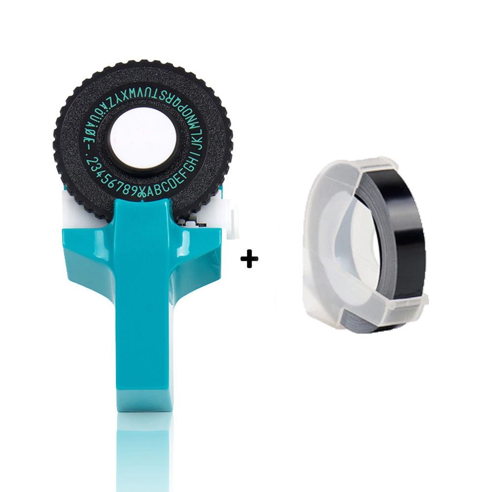 MOTEX Dymo Embossing Label Maker Printer Label DIY Manual Typewriter Tape Capital Mesin Pembuat-Biru
