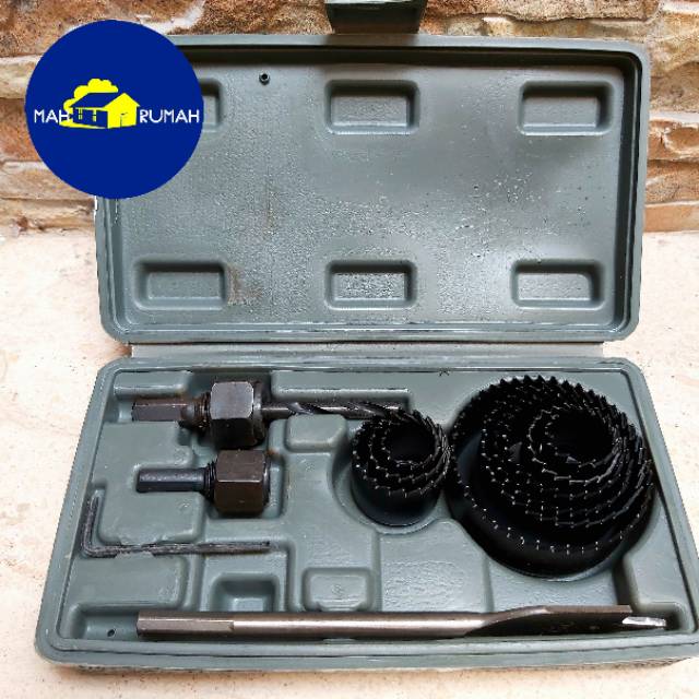 Mata Bor Pelubang Kayu Pipa PVC Hidroponik HOLESAW Hole Saw Kit Set 13 pcs 13pcs - KTP