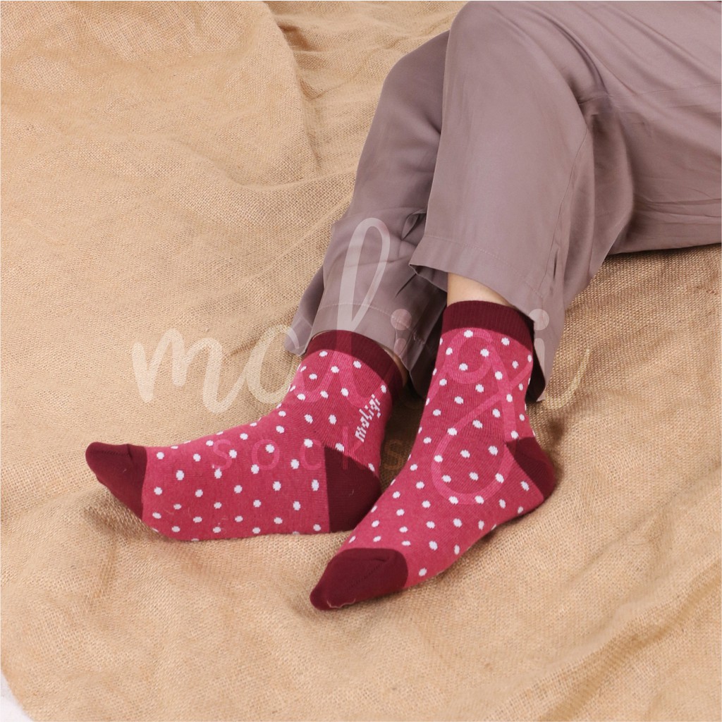 Kaos Kaki Polka Short SIze  Cotton Casual MaligiSocks