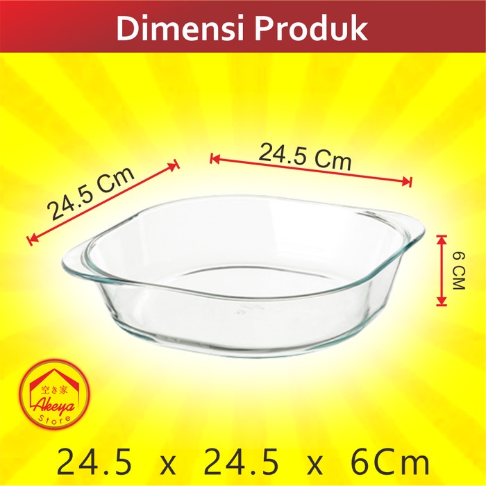 Mangkok Kaca - Piring Oven Kaca Bening Mangkok Microwave Tahan Panas - Kaca Besar