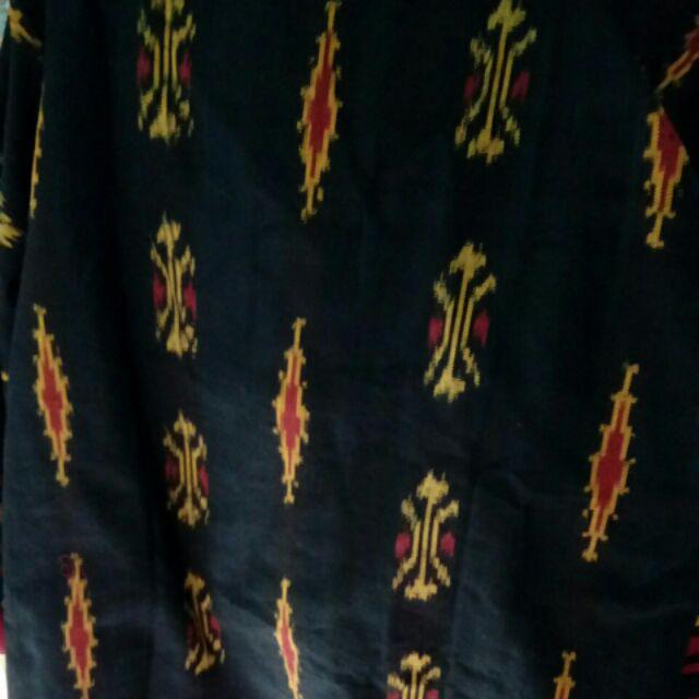 Long Outer Tenun Ikat Tradisional Asli Murah (seri Navy Navy)