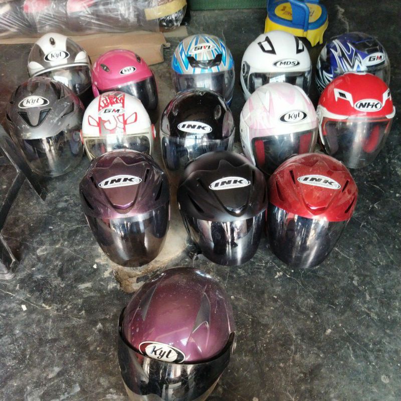 obral helm original serba murah, bekas/seken/second/PL/preloved