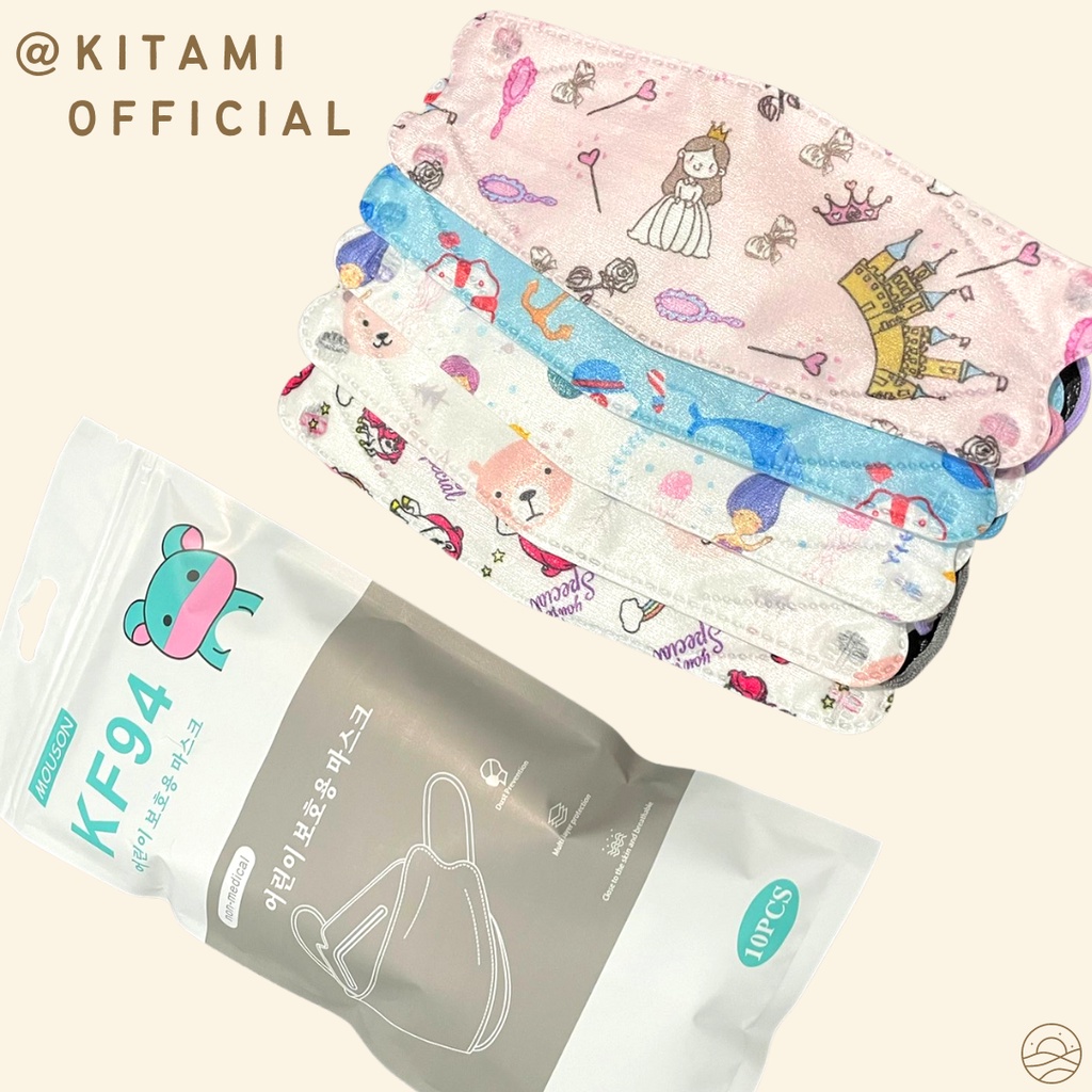 MASKER ANAK KF94 KN95 ISI 10 4PLY 5PLY MOUSON MURAH KUALITAS BAGUS MOTIF LUCU