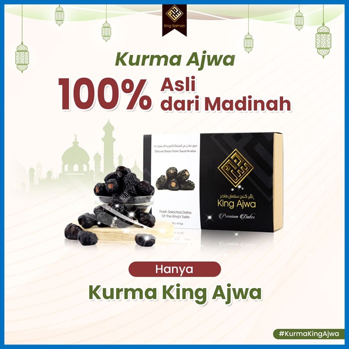 

KURMA KING AJWA RAJA SALMAN KURMA NABI ASLI MADINAH PALING BERKHASIAT KUALITAS SUPER ORIGINAL