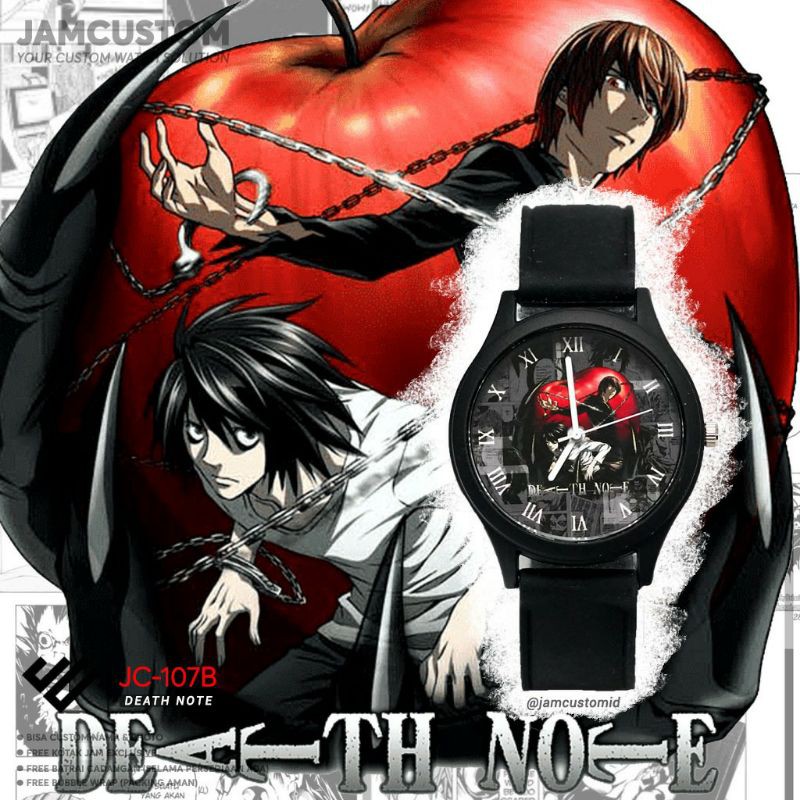 Jam Tangan DEATH NOTE EDITION/ KIRA/ LAWLIET/ RYUK/ SHINIGAMI