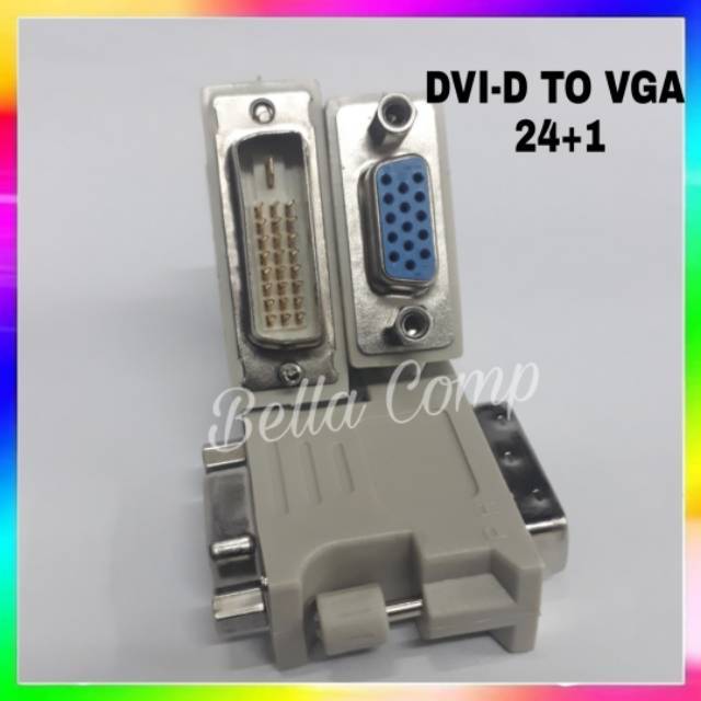 Converter/Gender/adapter  DVI 24 + 1 Male to VGA Female DVI D TO VGA pin 15 lubang