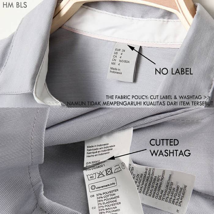 Branded H&M Woman Shirt Kemeja Wanita Lengan Panjang Baju Kerja