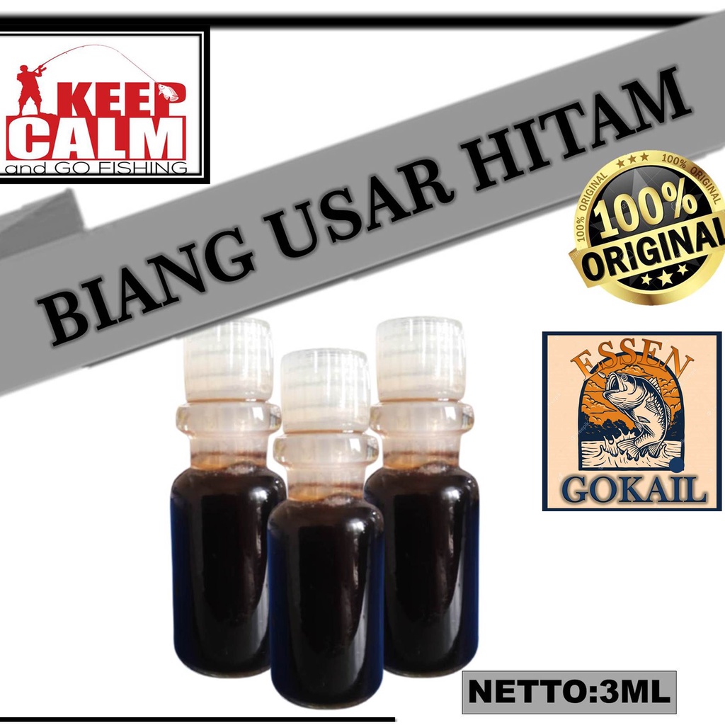 Essen Biang Usar Hitam usar original 3ml pemikat ikan SAHABAT MANCING GOKAIL