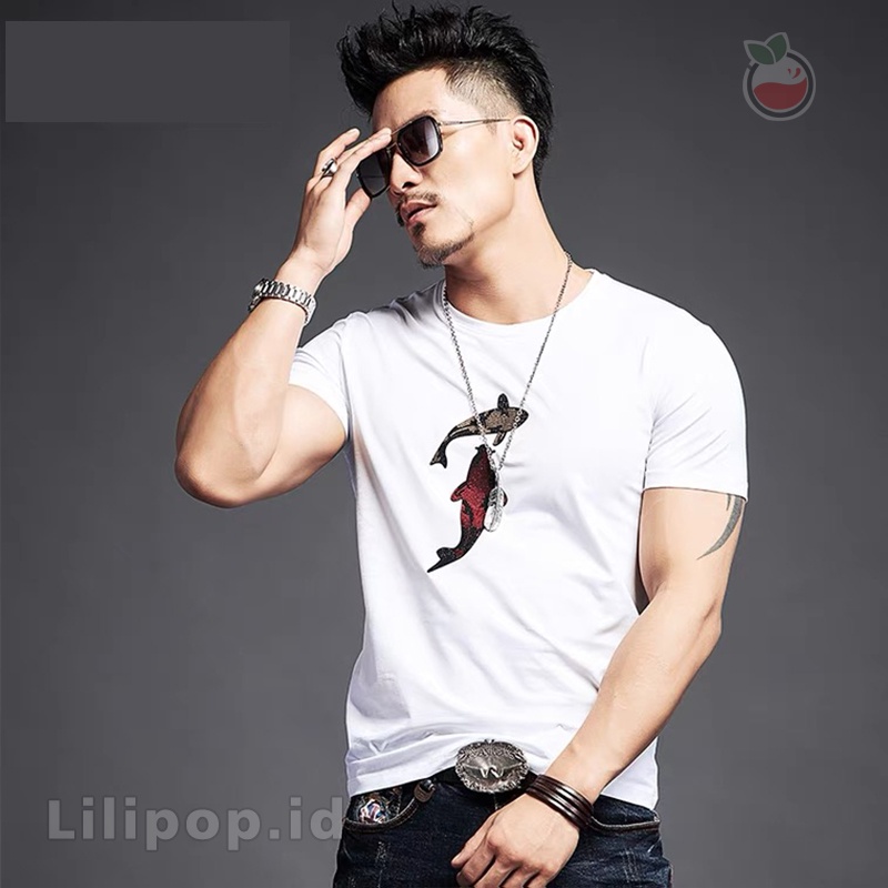 Lilipop Kaos Pria KOI Baju Distro Basic Tshirt Kasual