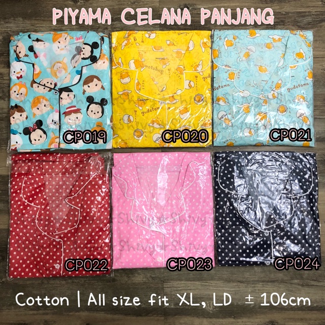 TERLARIS!! PIYAMA PREMIUM COTTON PIYAMA LUCU REMAJA WANITA PIYAMA DEWASA PIYAMA MOTIF GROSIR ECER